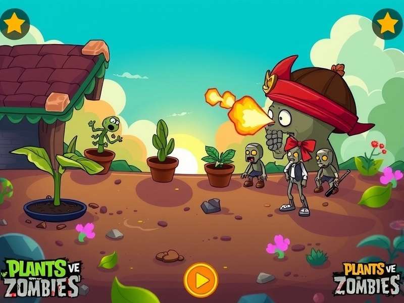 Plants vs Zombies 1 gameplay showing plants defending against zombies