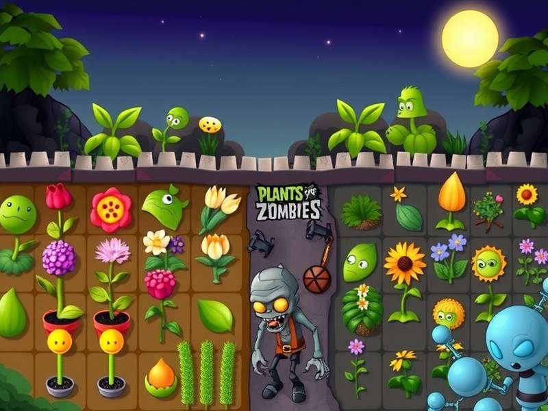 Plants vs Zombies Replanted gameplay screenshot showing new plants
