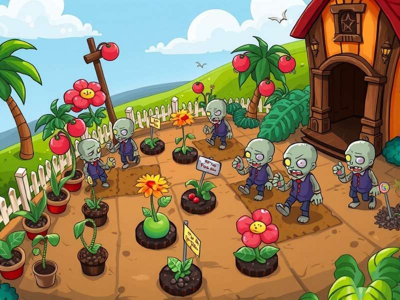 Plants vs Zombies Replanted gameplay screenshot showing enhanced graphics and new plants
