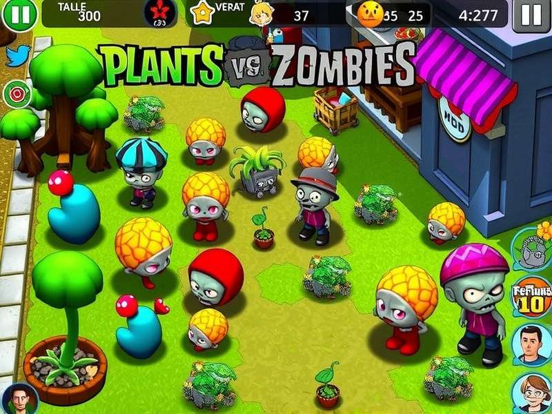 Plants vs Zombies gameplay on a PC screen showing sunflowers and peashooters