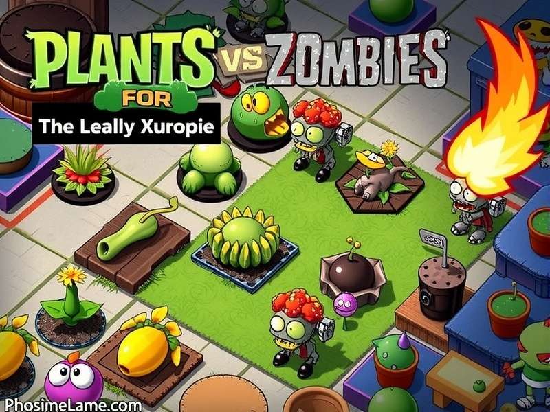 Advanced Plants vs Zombies plant formation with Cob Cannons and Gloom-shrooms