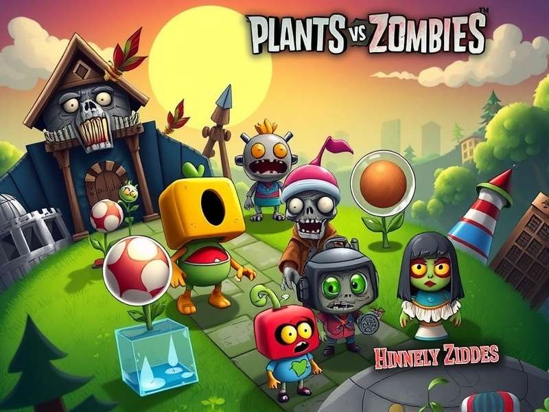Plants vs Zombies PC gameplay screenshot showing plants defending against zombies