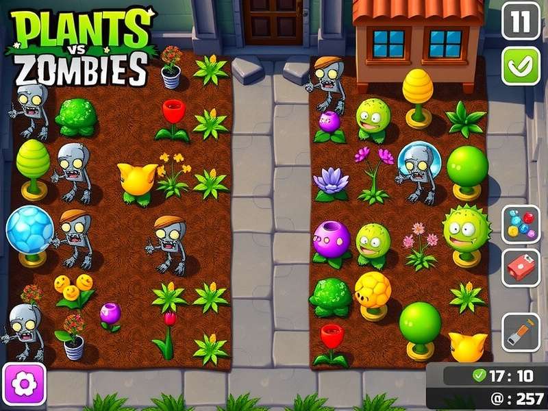 A vibrant collage of various Plants vs Zombies mods showing new plants and zombies