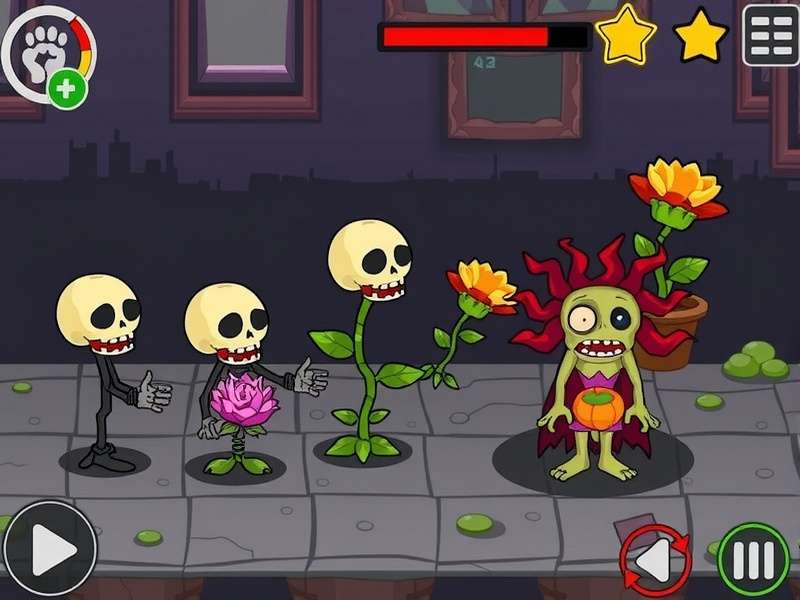 A collage of various Zombie Plants from Plants vs Zombies games attacking zombies