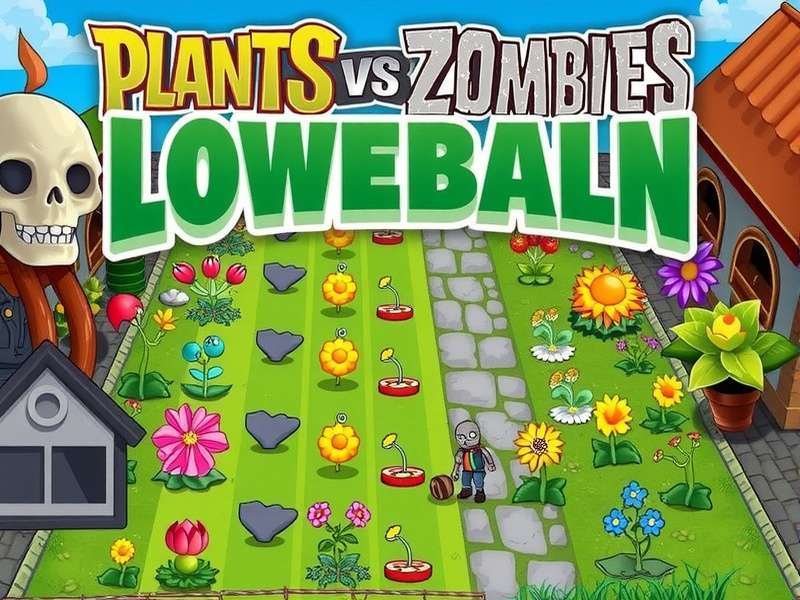 Plants vs Zombies gameplay showing strategic plant placement against zombies