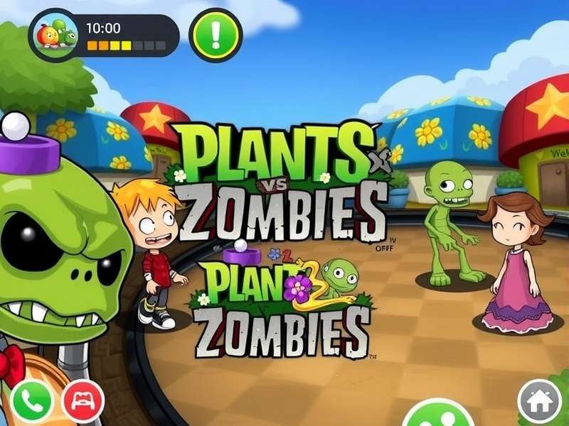Plants vs Zombies gameplay on laptop screen