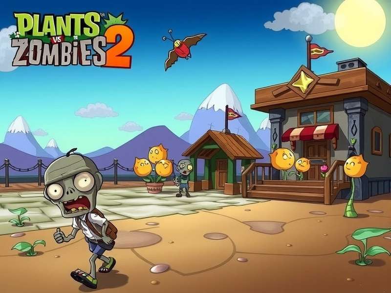 Colorful collection of Plants vs Zombies 2 plants in action