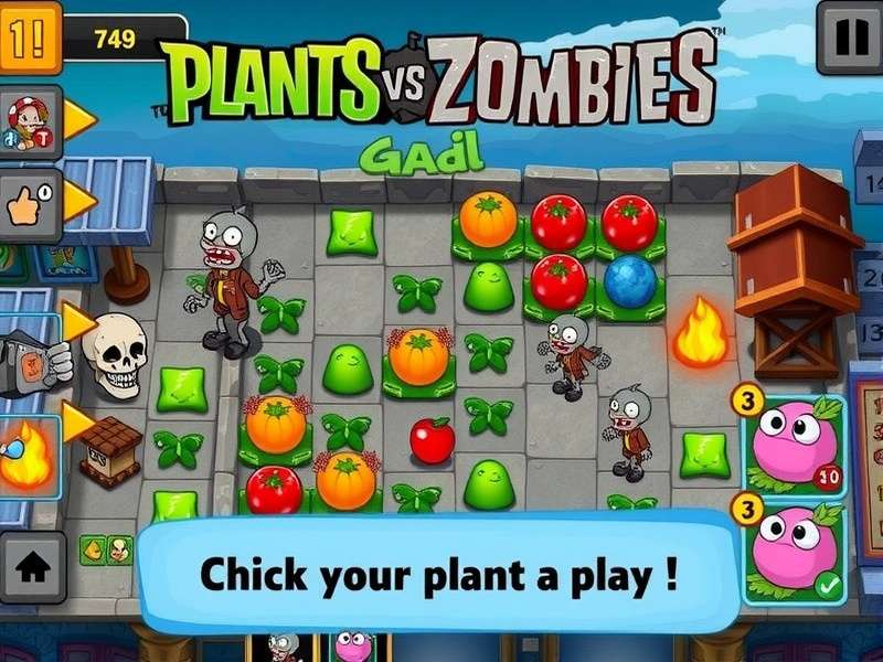 Plants vs Zombies gameplay screenshot