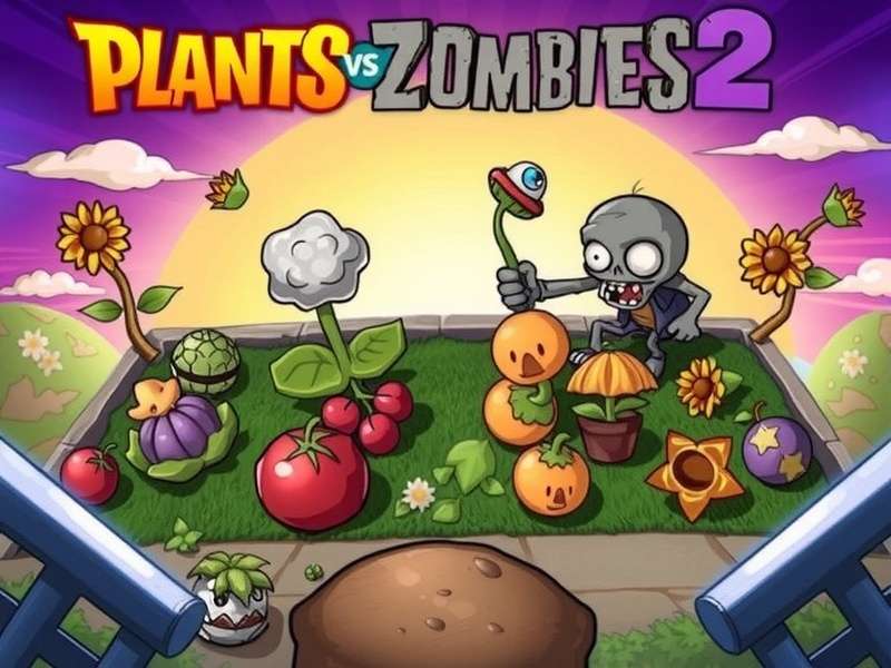 Plants vs Zombies Gameplay - Lawn defense with sunflowers and peashooters