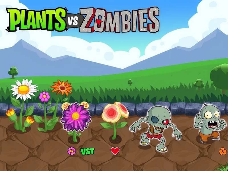 Plants vs Zombies epic battle on the lawn