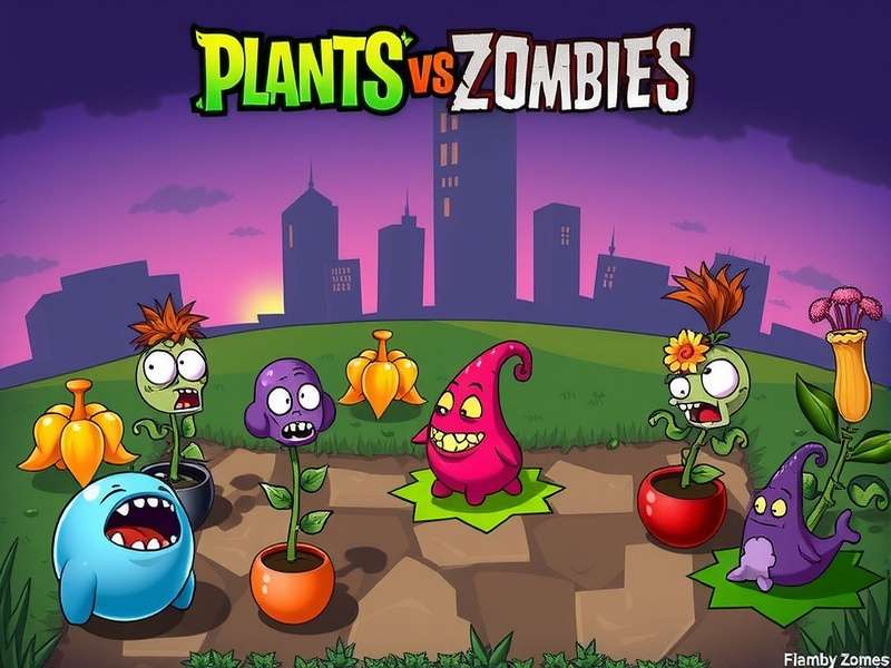 Strategic Plants vs Zombies gameplay layout showing plant placement