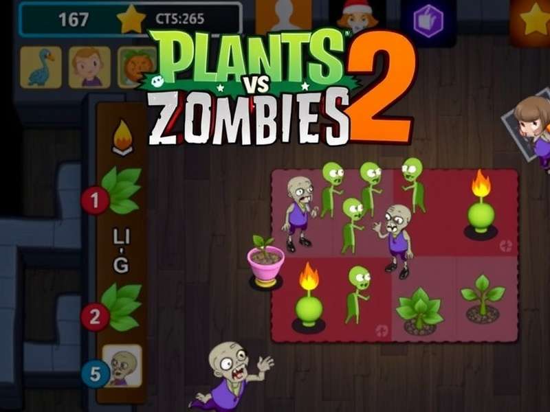 Plants vs Zombies 2 Gameplay on PC with sunflower and peashooter