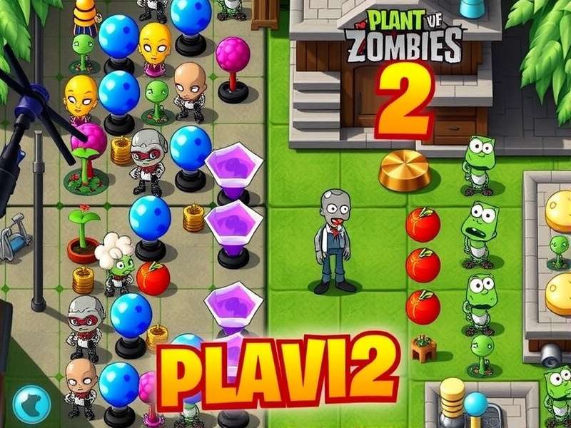 Plants vs Zombies 2 gameplay screenshot showing plants fighting zombies in Ancient Egypt