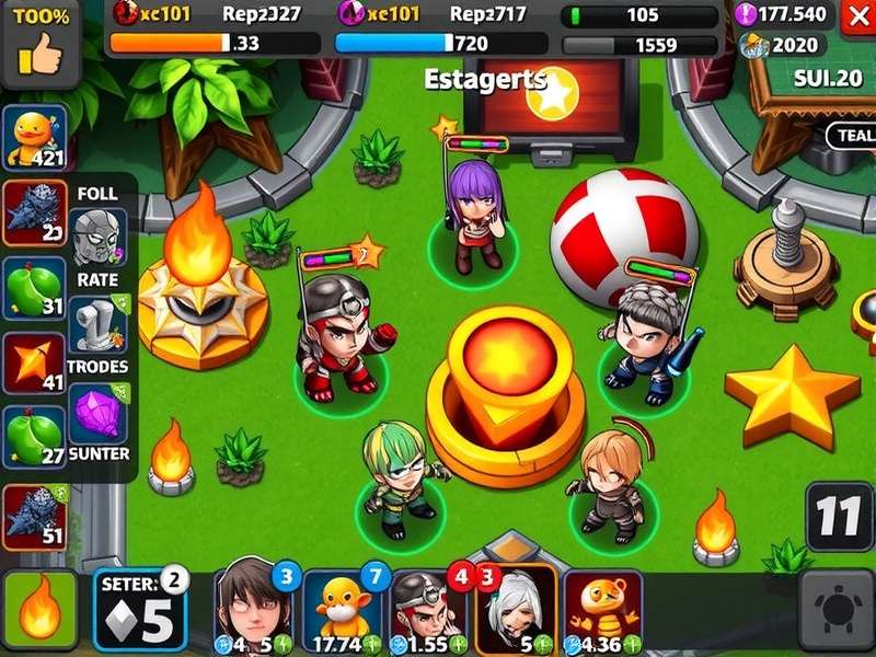 Screenshot of an intense online Plants vs Zombies battle with custom plants and zombies
