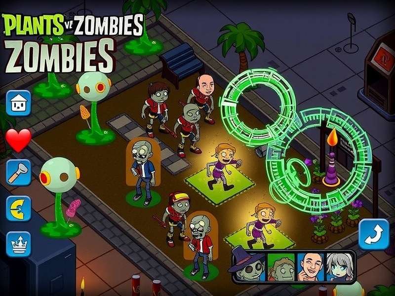 Plants vs Zombies PC Gameplay Screenshot showing plants defending against zombies