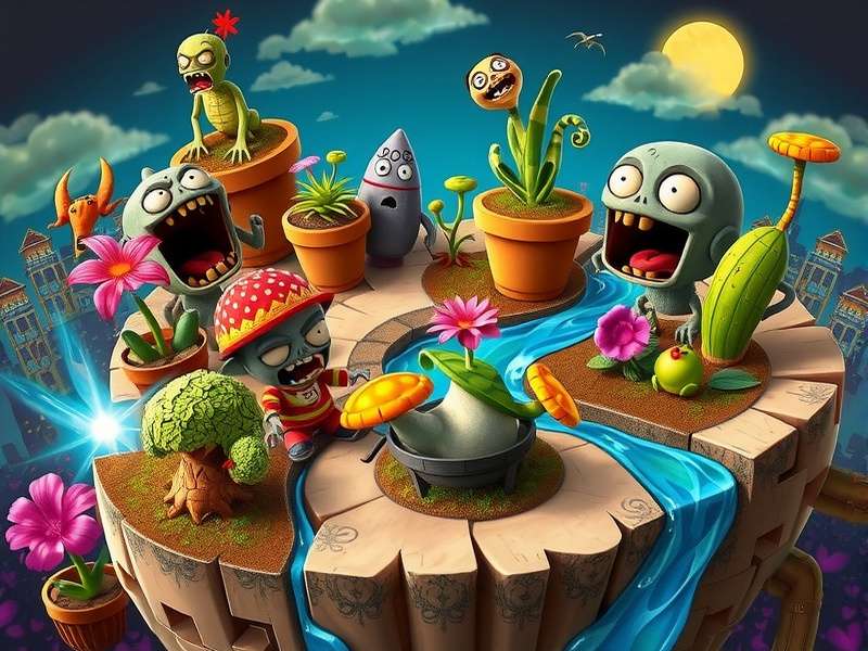 Plants vs Zombies platform hero showing multiple devices with the game