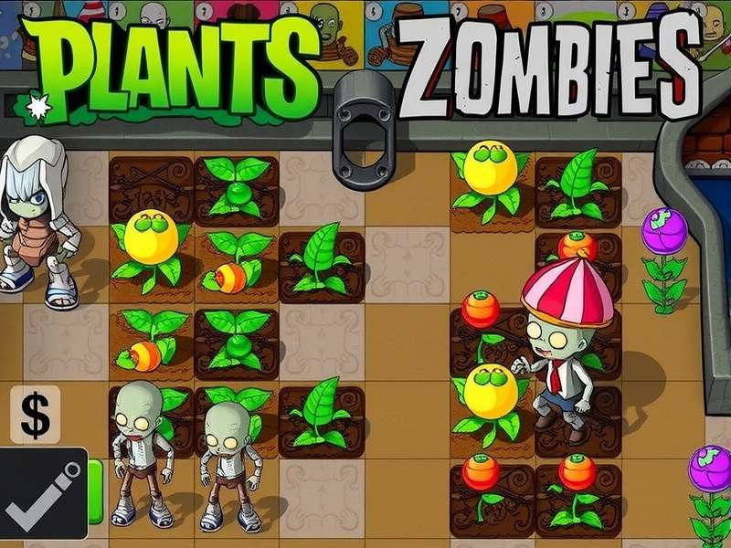 Plants Vs Zombies Replanted late-game formation with Gloom-shroom and Jalapeno synergy