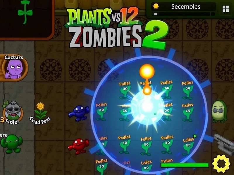 Plants vs Zombies 2 PC Mod gameplay screenshot showing custom plants and sun boost