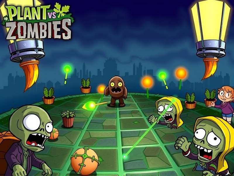 Plants vs Zombies Windows 10 full version gameplay screenshot showing Peashooters and Sunflowers in action