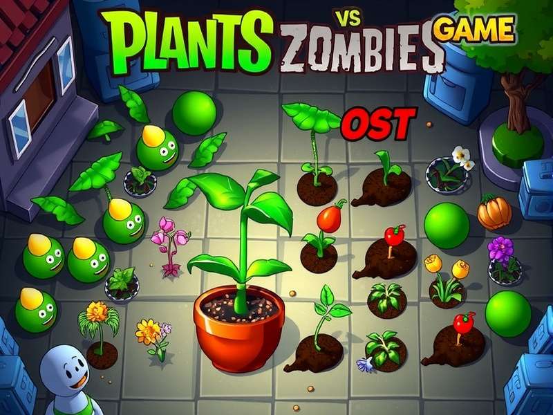 Plants Vs Zombies Replanted Ost — Hero artwork featuring plants and musical notes