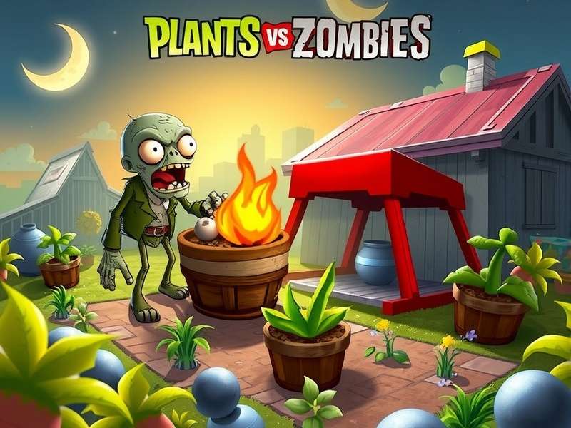 Plants Vs Zombies Replanted Demo gameplay showing defensive plants against a zombie horde in a lush garden setting