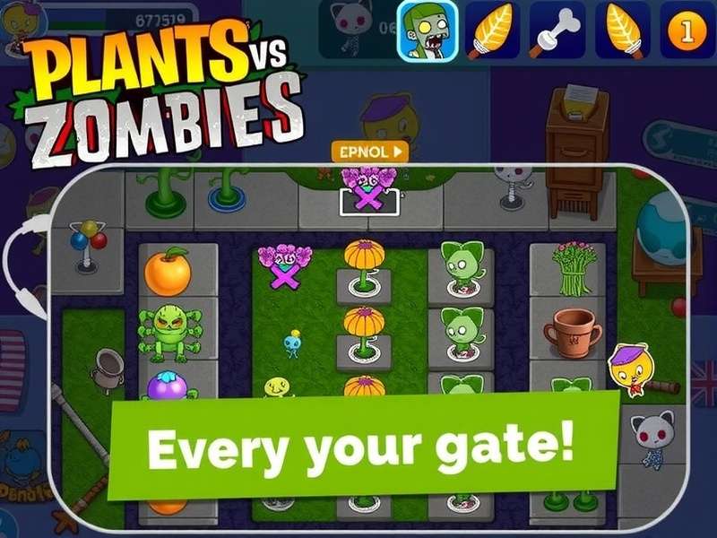 Plants vs Zombies free download hero image showing sunflower and zombie