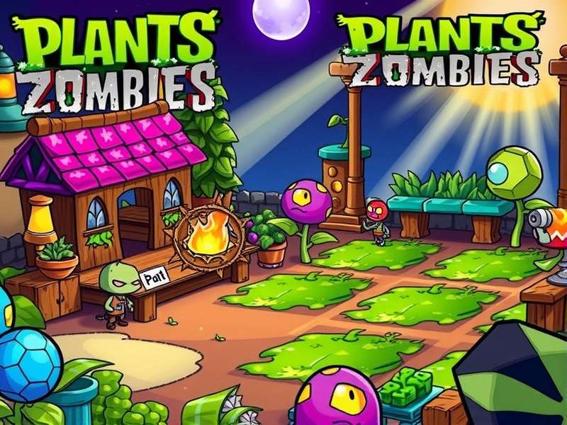 Plants Vs Zombies PC gameplay overview showing plants defending against zombies