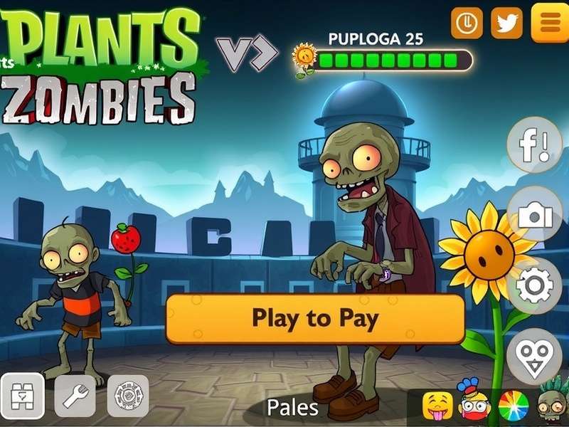 Plants Vs Zombies Unblocked gameplay and garden defense scene